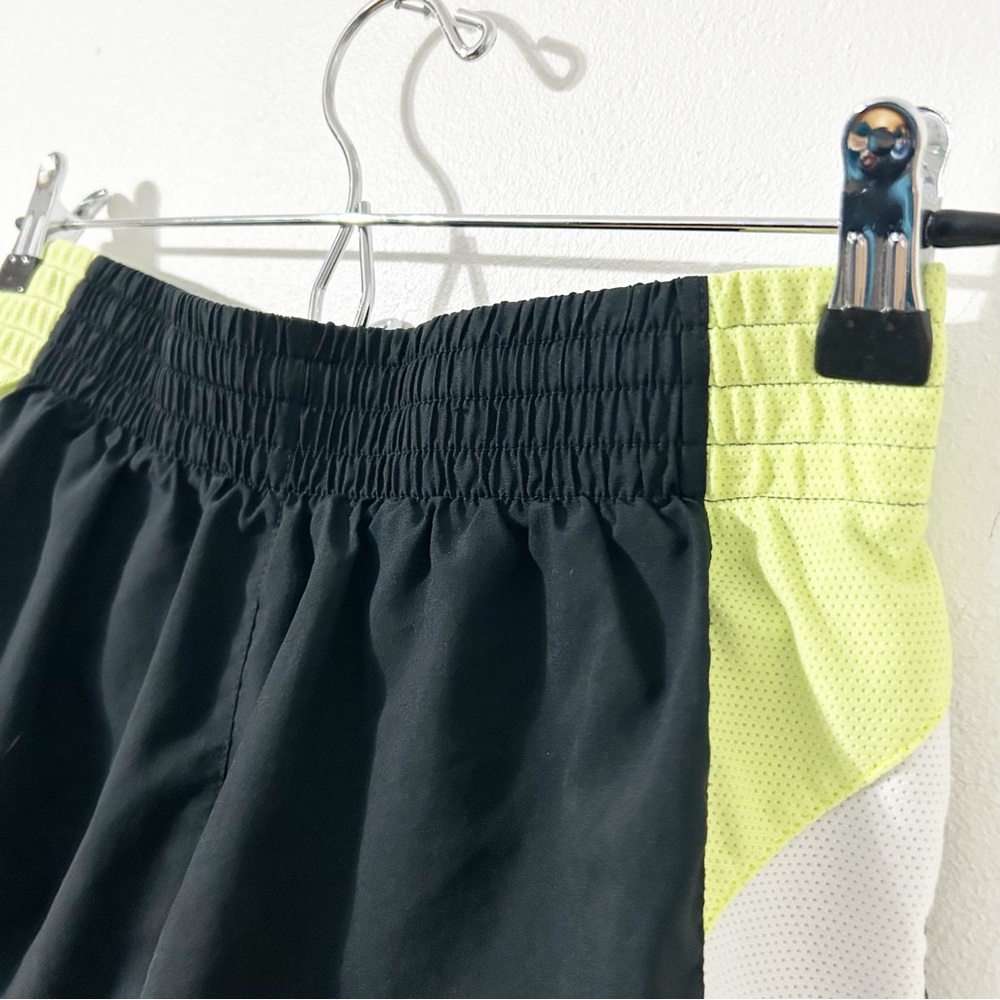 NIKE Brief Lined Dri-fit Athletic Running Shorts Black / Green Drawstring Size S - Picture 4 of 10